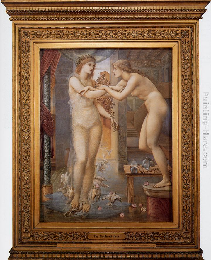 Pygmalion and the Image III - The Godhead Fires painting - Edward Burne-Jones Pygmalion and the Image III - The Godhead Fires art painting